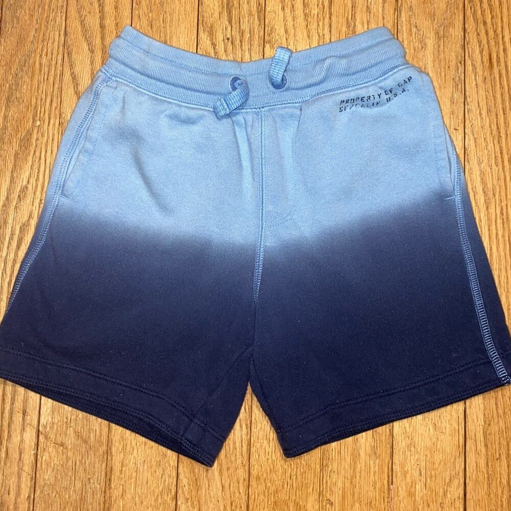 GAP Kids Boys Blue Ombre Shorts Pull-On Elastic Waist (SZ XS 4/5)